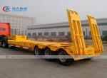 Heavy Duty 3 Axle Lowboy Lowbed Semi Trailer 60 Tons 80 Tons For Excavating