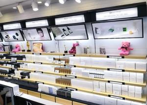 Quality Modern Cosmetic Display Showcase , Fashionable Makeup Display Cabinet wholesale