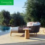 Waterproof Rattan Daybed Outdoor Furniture Garden Sets Modern Design Style