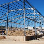 Galvanized / Painted Q235 Q345 Steel Frame Warehouse Construction Workshop