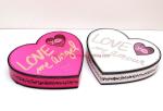 Rigid Cardboard Heart Shaped Valentine's Day Gift Box Hot Stamping Eco Friendly