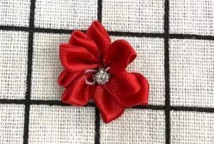 Quality Red Handmade Flower Ribbon For Clothing Accessories / Home Textile wholesale