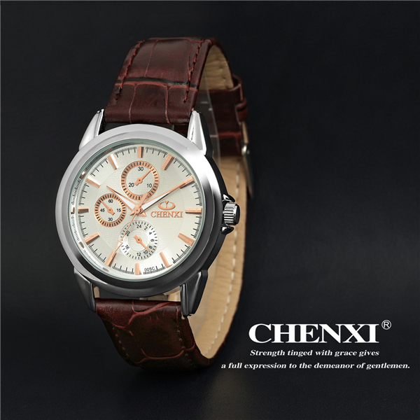 L005C6D Watch Wholesale Retailing Super Classic Wine Analog Pointer Leather Watches Unisex