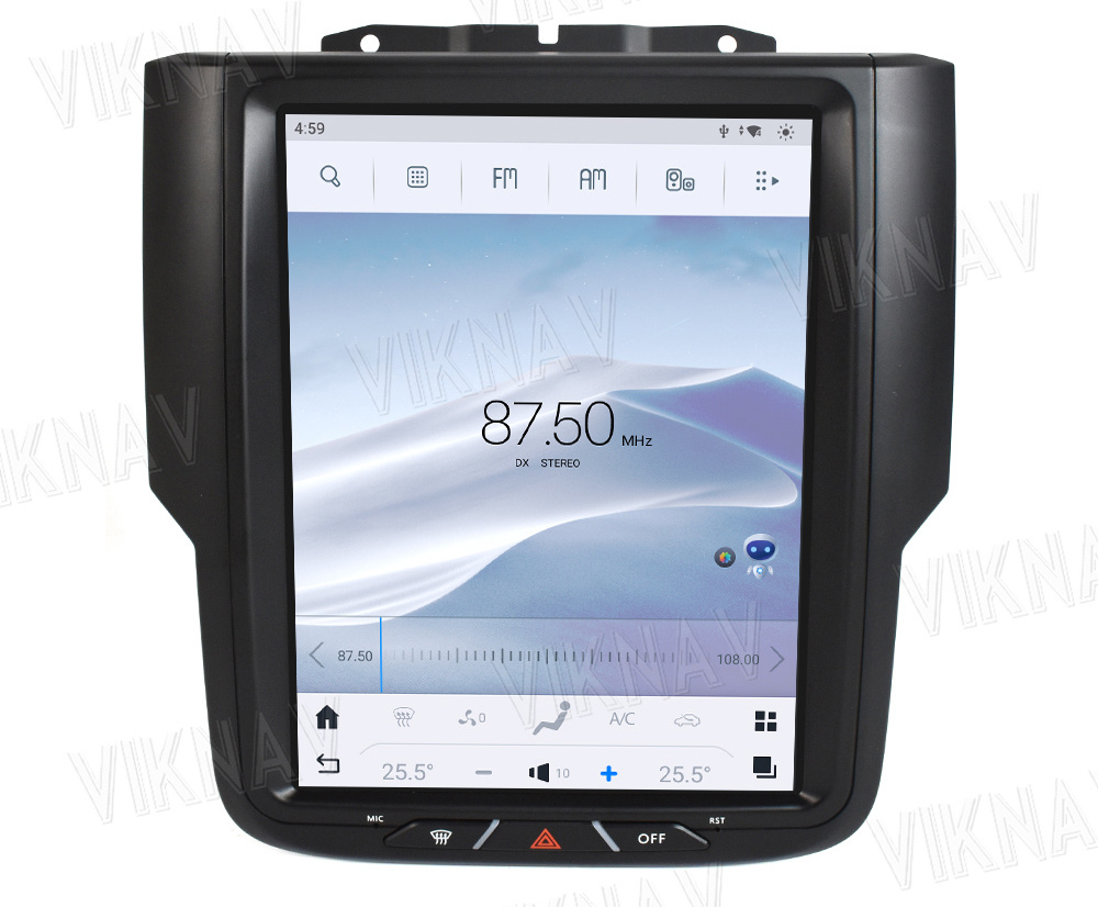 10.5 inch Touch Screen Android 13 Stereo DVD Player For 2013-2019 Dodge Ram Manual AC 8 Core Navigation Car Stereo