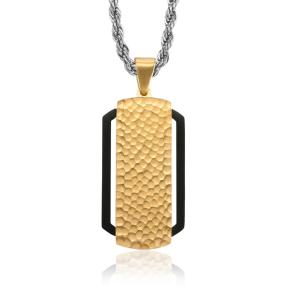 Quality In Stock Stainless Steel and Gold Pendants Necklaces Factory Wholesale Men's Necklace wholesale