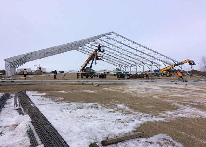 Clear Industrial 50mx55m Warehouse Tent With Heating System