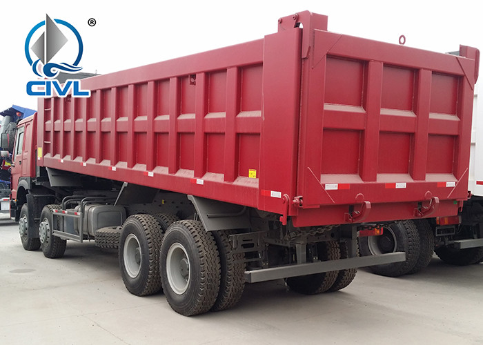 12TIRES EUROII Low Fuel Consumption Efficient Tipper Dump Truck 371HP 8x4 RHD
