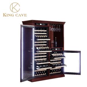 Quality International Standard Wood Dual Zone Wine Cooler Cabinet Electric wholesale