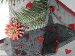 Red Tulle Mesh Eco Friendly 49 Inch Colored Embroidery Fabric