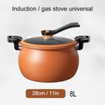 Large Capacity 8L Micro Pressure Pot Maifan Stone Non Stick Coating