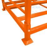 Customized Collapsible Orange Tire Storage Rack Shelves Foldable Metal Stackable