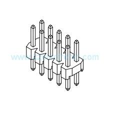 Quality 2.0mm dual row pin header 180 DIP header male connector wholesale