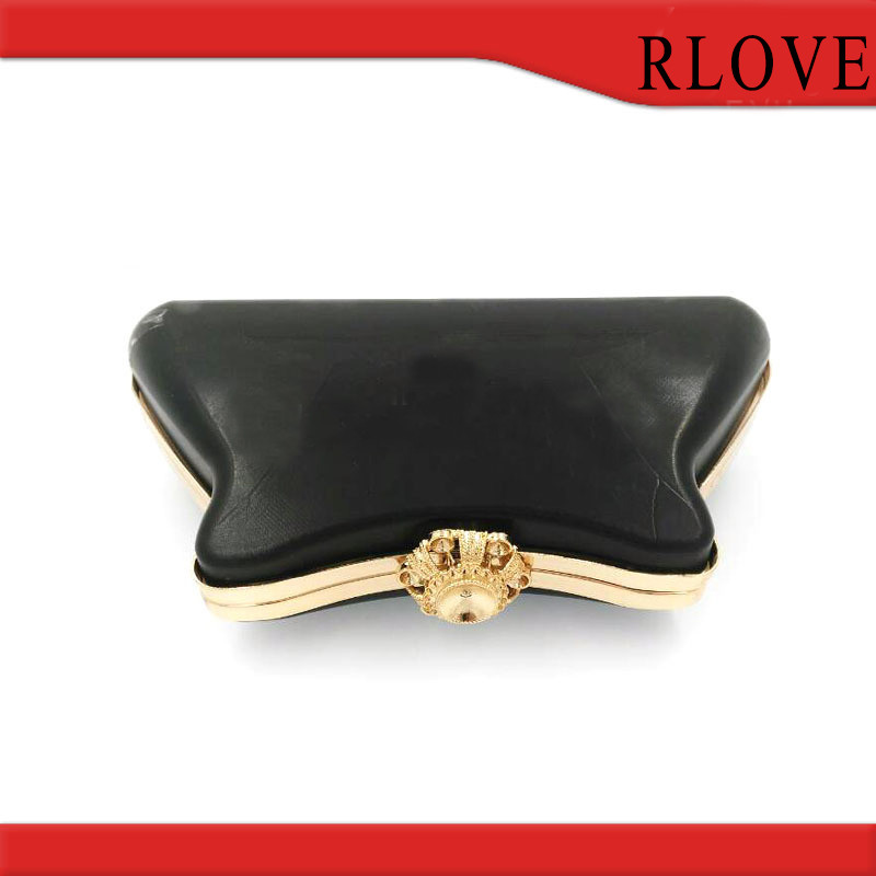 Wholesale 12.1 CM Light Gold Bag Accessories High Quality Metal Box Clutch Purse Frame