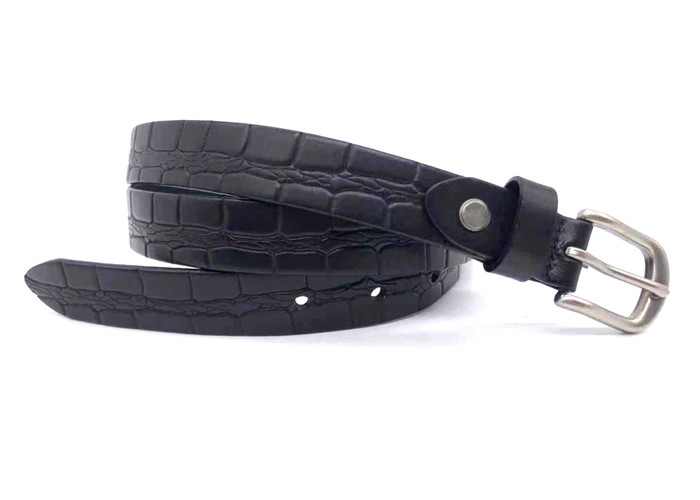 Croco Adjustable 2.3cm Womens Genuine Leather Belt