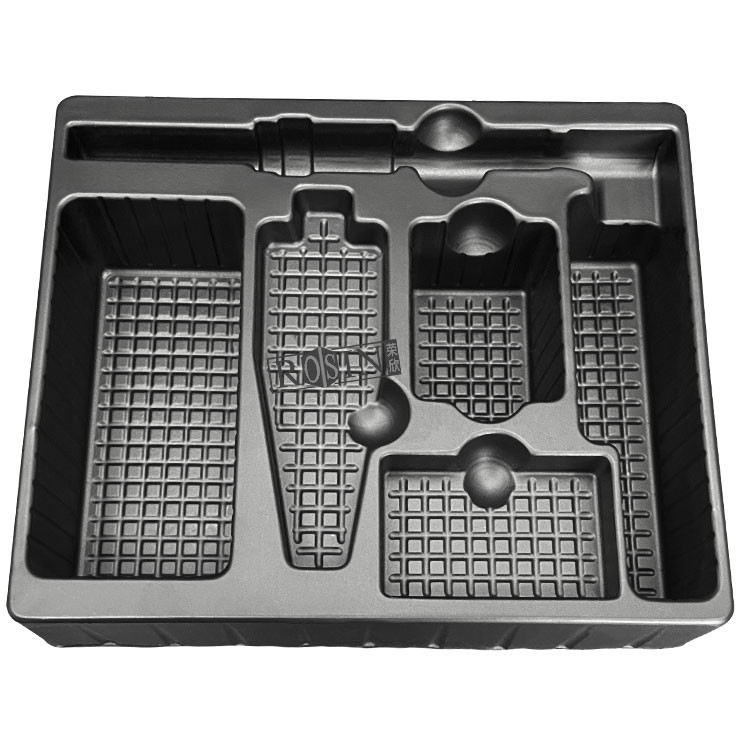 Custom Black Pp ESD Plastic Trays Electronic ESD PCB Tray Anti Static
