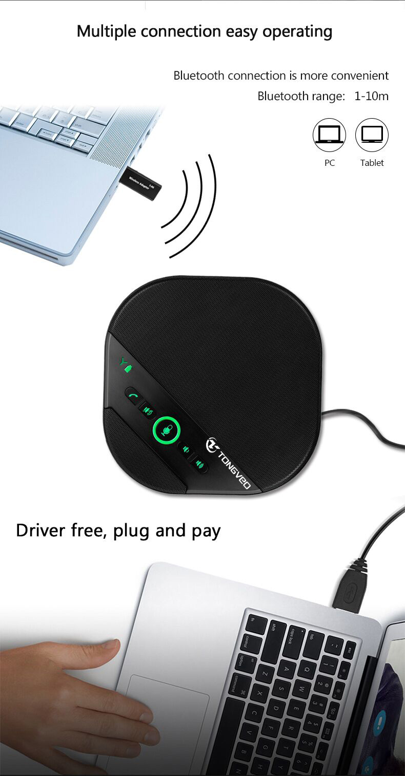 High Quality Wireless USB Microphone Speaker for Lecturer in Video Conference System