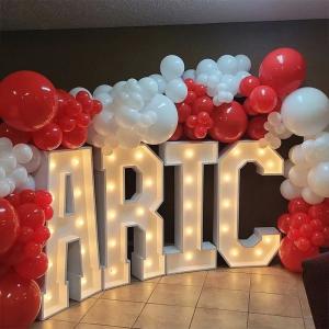 Quality LED Bulb Sign Letter for Wedding Birthday Events With Stainless Steel Marquee Letters wholesale