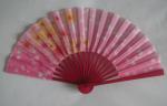 dyed bamboo hand fan with paper or fabric , perfect for decoration , wedding or