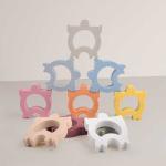 Infants Silicone Dominoes 10 Pieces Baby Silicone Toys Entertaining