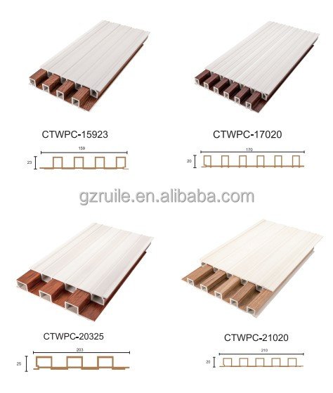 9mm-15mm Thickness PVC Sheet Panel Anti Static WPC Fluted Wall Panel