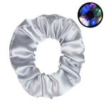 Durable Brown Stretchy Hair Ties Pack Ring Girls LED Luminous Satin Colorful