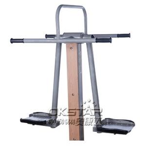 Quality china outdoor park gym equipment park wood double pendulum wholesale