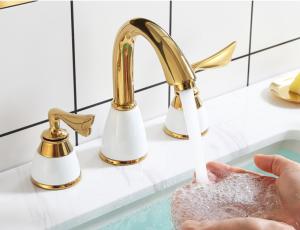 Quality Antifouling Ceramic Valve Bathroom Wash Basin Faucet Mixer Taps wholesale