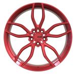 19 Inch Three Piece Forged Auto Wheels Rims Brushed Red