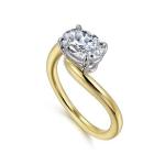 18K 14K 10K Solid Gold Customized Jewelry 2 Carat Def Vvs Clarity Cvd Oval Cut