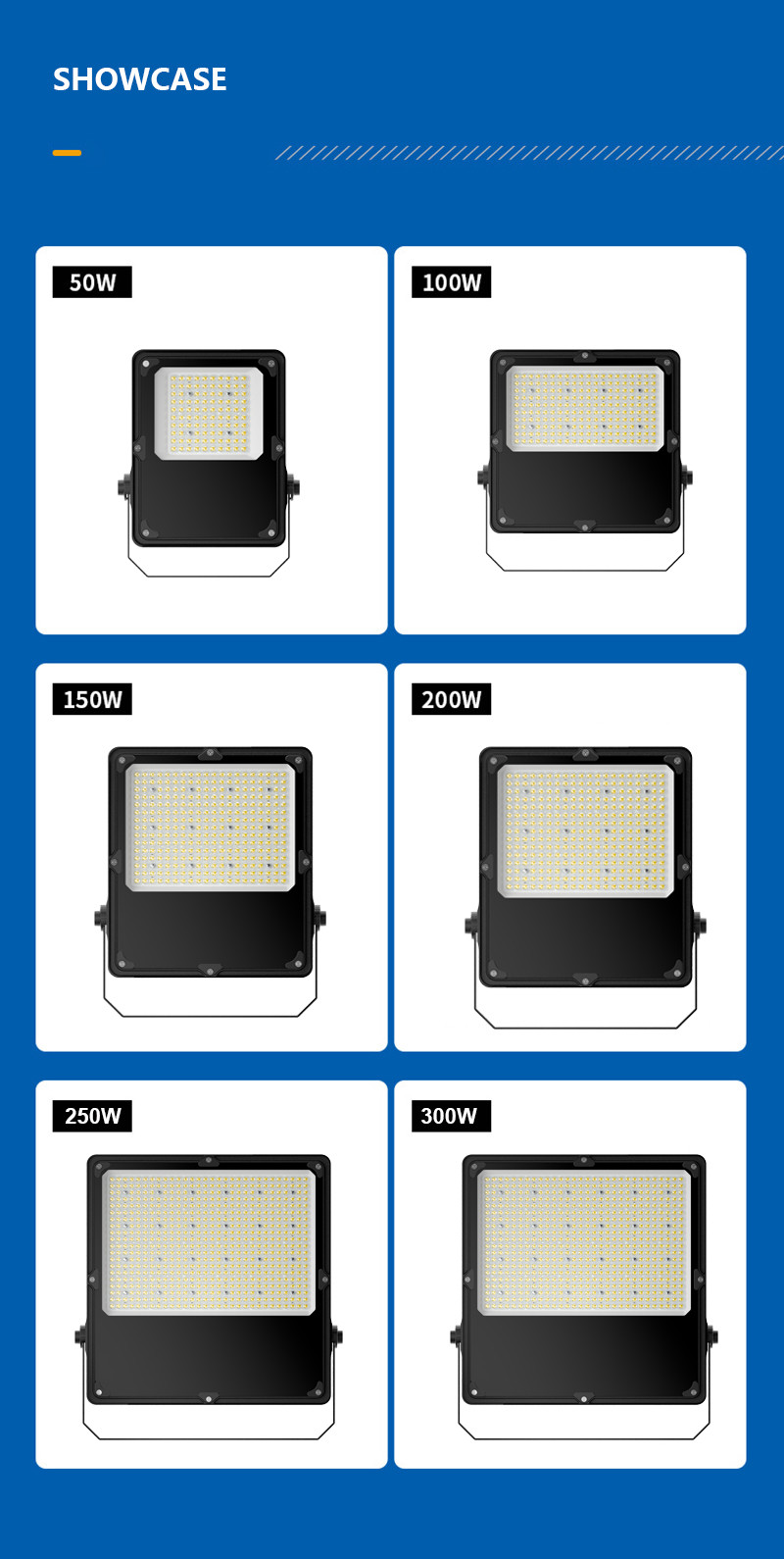150w Commercial LED Flood Lights For High Outdoor Pole Sport And Stadium