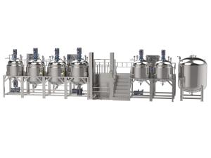 Quality Hydraulic Lifting Vacuum Emulsifier Homogenizer 316/304 Stainless Steel Material wholesale