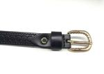 Cowhide Leather 1.8CM Embossed Skinny Belt For Women