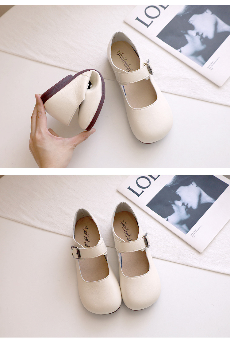 Latest Design Black Children Leather School Shoes , Girl Kids Canvas Shoes
