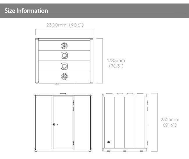 Acoustic Private Office Meeting Booth With Aluminum Frame