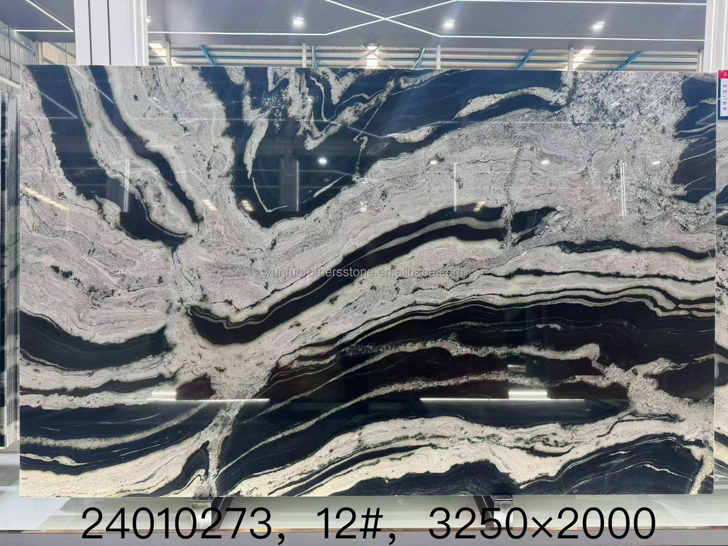 Modern Black Kitchen Countertop with Cabinets Stone Name Ink Impression Marble Big Slab