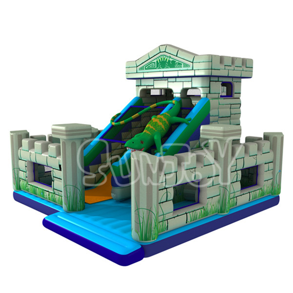 Quadruple Stitches 0.55mm Plato Inflatable Bouncy Castle