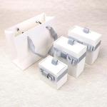 ODM Necklace White Grey Kraft Paper Jewelry small gift boxes With Drawer