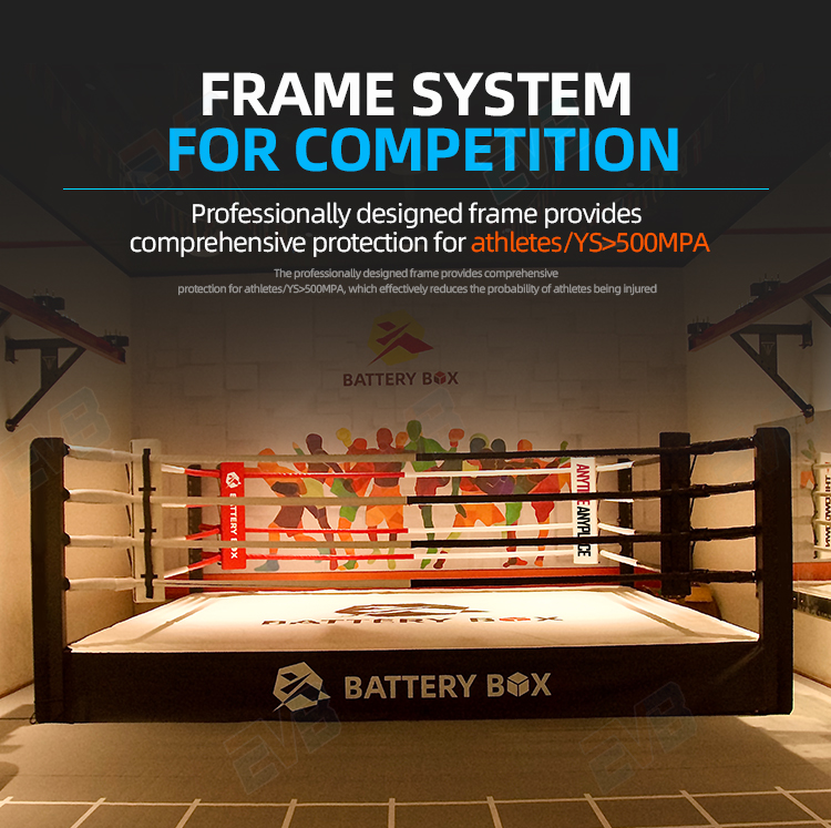 1m Platform Elevated Boxing Fighting Ring Canvas Cover With Strong Ropes