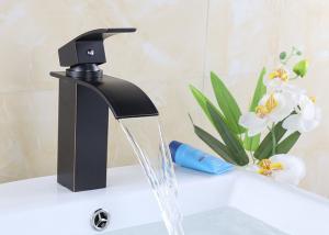 Quality Zinc Alloy Single Handle Waterfall Bathroom Faucet Easy Install ROVATE wholesale