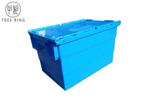 Quality Hard Collapsible Plastic Crate With Attached Lid For Storage 600 * 400 * 360mm wholesale