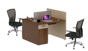 Quality modern melamine 2 seater wood office workstaion table office furniture wholesale