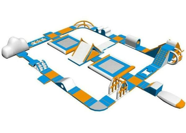 0.9mm PVC Tarpaulins Inflatable Water Park / Commercial Floating Water