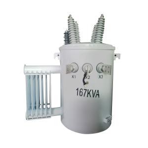 Quality 167kva Single Phase Overhead Pole Mounted Distribution Power Transformer 12kv wholesale