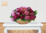 Boat Shape Frosted Gold Fiberglass Flower Serving Bowl For Home Wedding