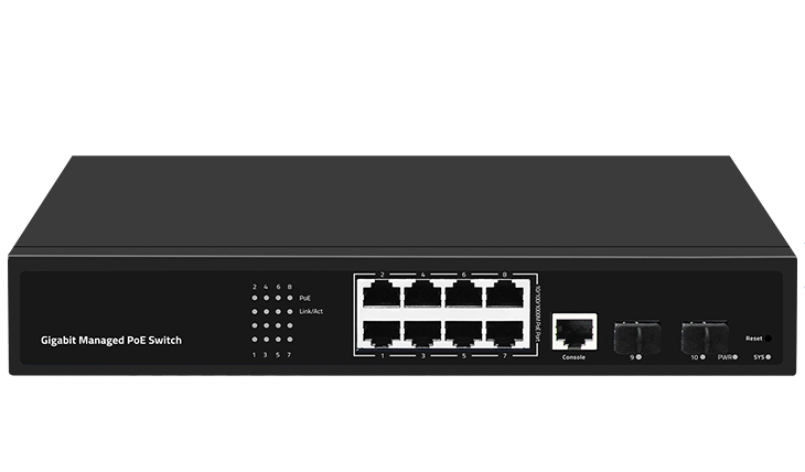 10/100/1000Mbps Transmission Rate Managed Poe Switch SG3000-MG-8P2F for Private Mold Network Management