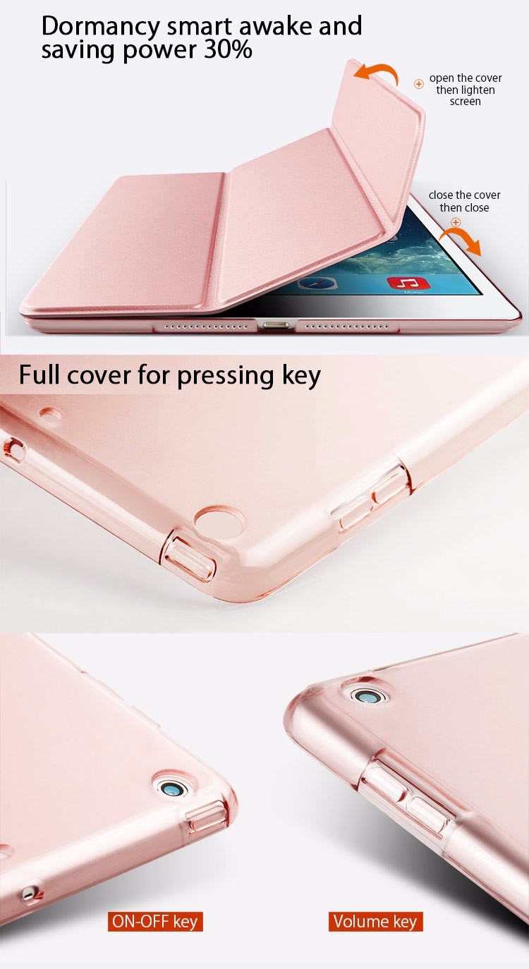 Ultra Slim Protective Leather Case / Tablet Case Cover Saving Energy Anti Skid