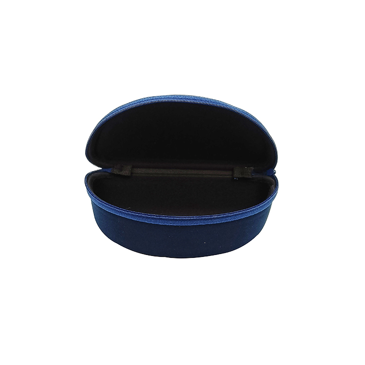 Customizable Logo Zipper Eyeglasses Case Big Box Black Glasses Case Shockproof