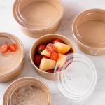 Food Grade 350gsm 44oz Eco Friendly Paper Bowls Compostable Soup Paper Bowl With