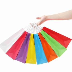 Quality OEM Clothing Packaging Brown Grocery Bags Recyclable Christmas Gift Bags wholesale