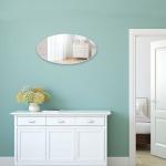 Durable Wall Mounted Makeup Mirrors Oval Frameless Bathroom Mirror